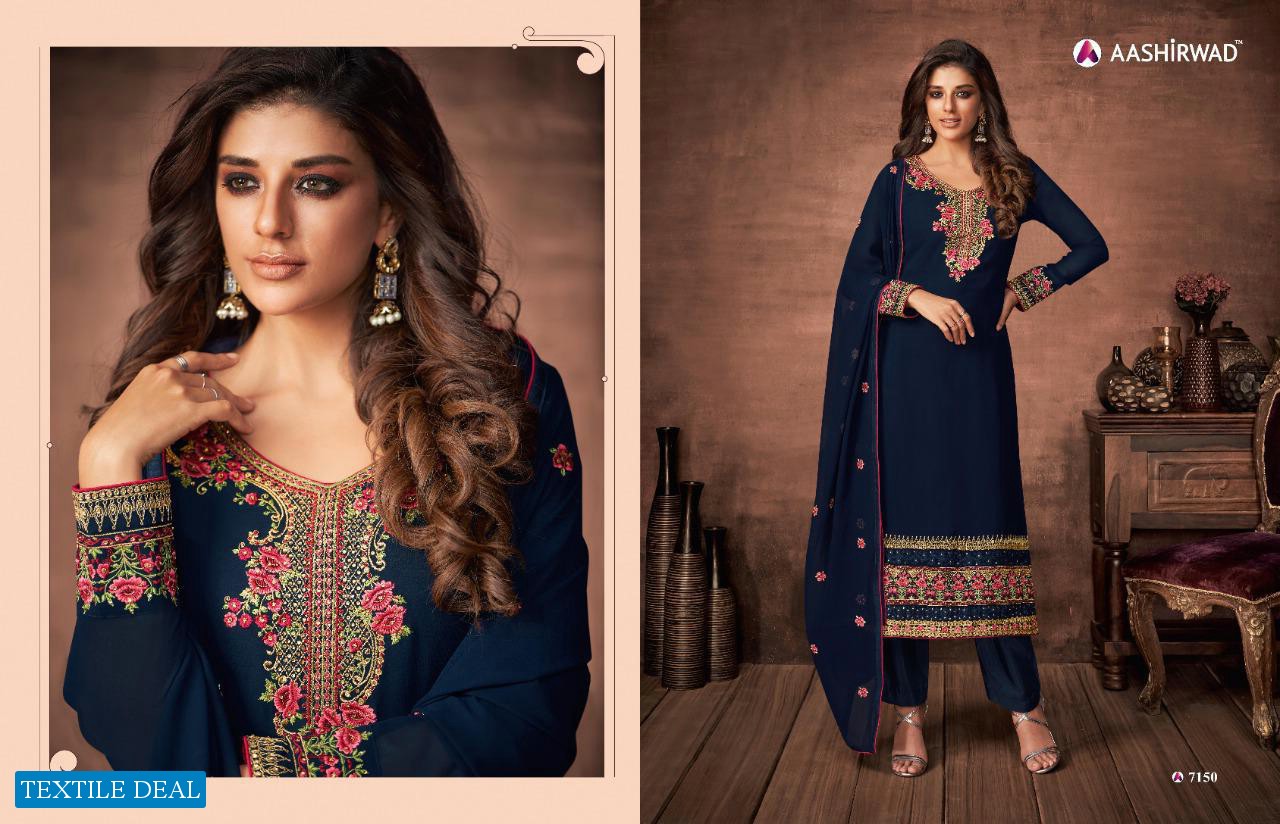 Aashirwad Nazakat Wholesale Straight Long Salwar Suits