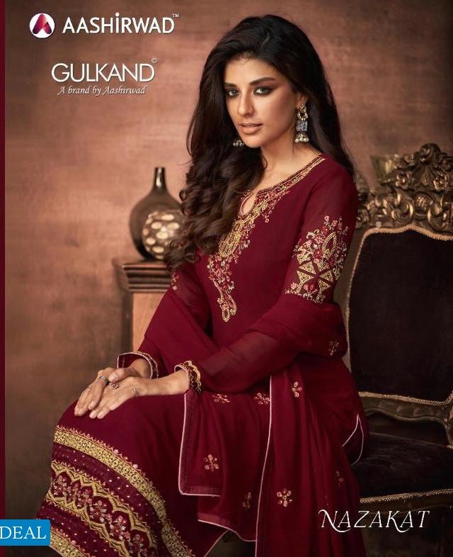 Aashirwad Nazakat Wholesale Straight Long Salwar Suits
