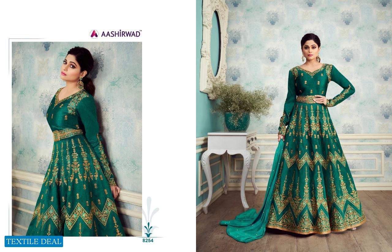 Aashirwad Royal Silk Wholesale Anarkali Salwar Suits