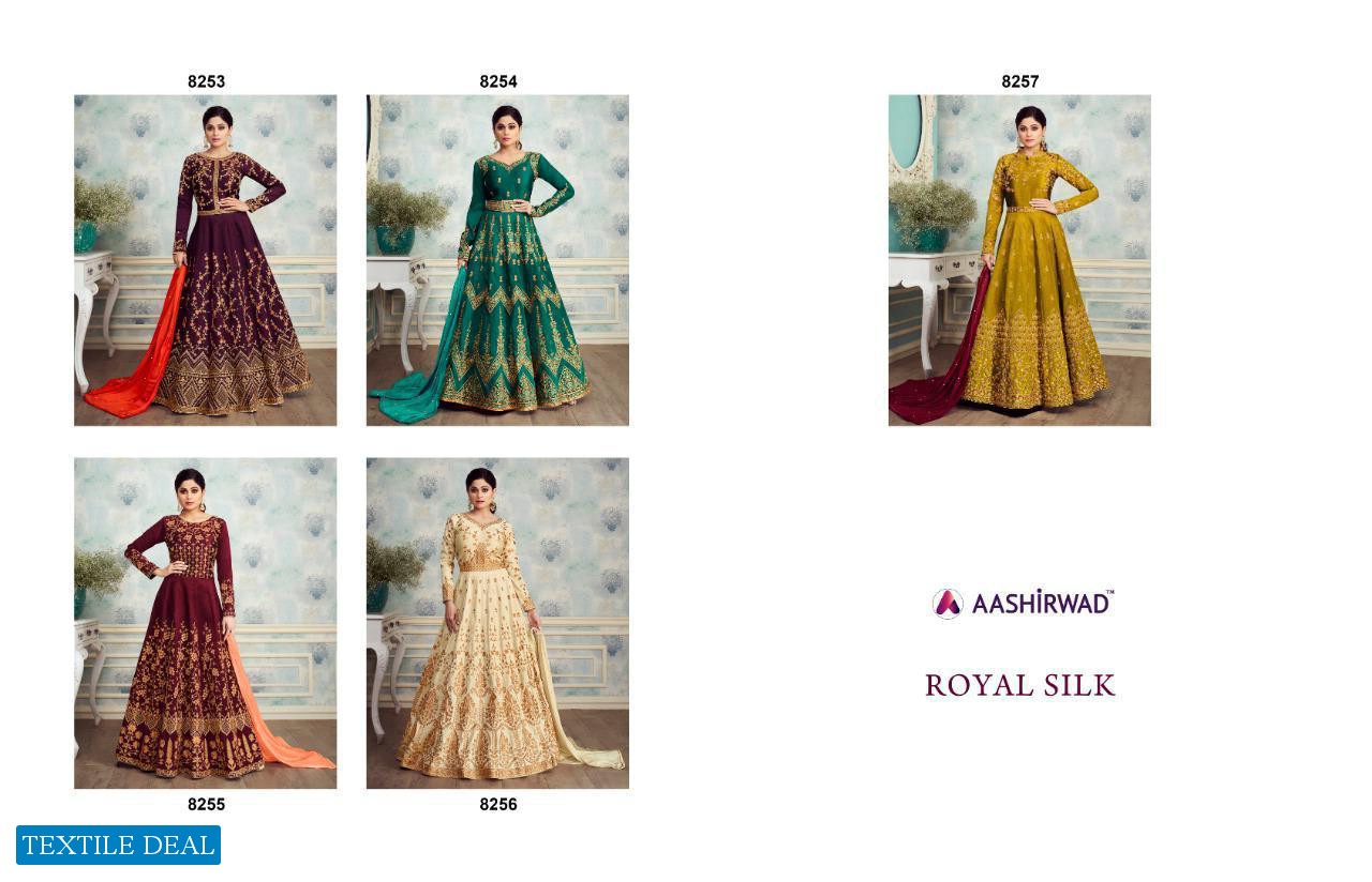 Aashirwad Royal Silk Wholesale Anarkali Salwar Suits