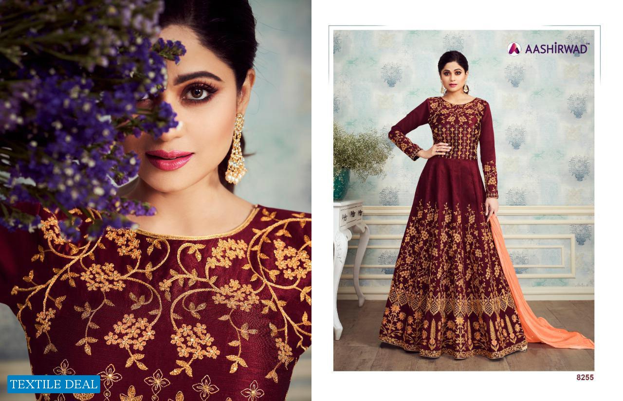 Aashirwad Royal Silk Wholesale Anarkali Salwar Suits