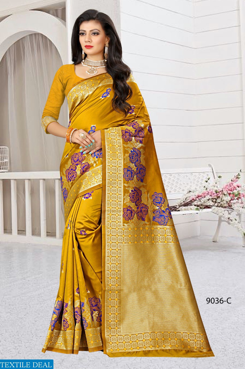 Aasvaa 9036 Wholesaler Silk Sarees