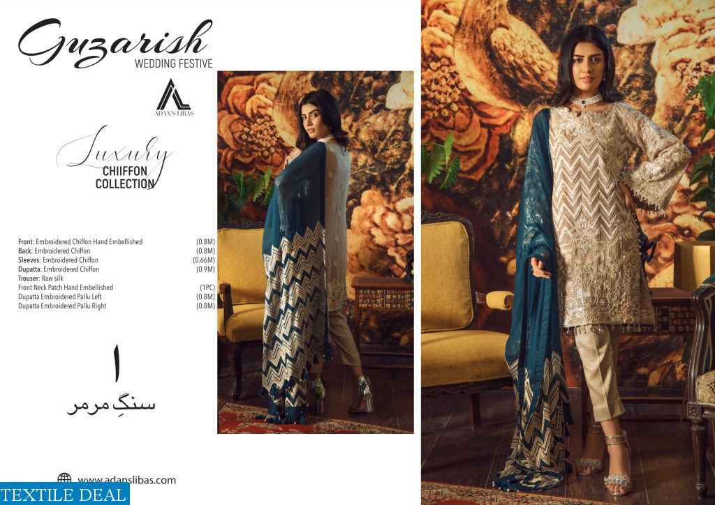 Adan Libas Guzarish Wholesale Online Designer Suits For Shop