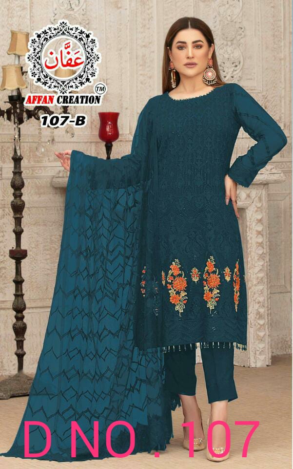 Affan Creation D no 107 Colour Wholesale Pakistani Concept Dress
