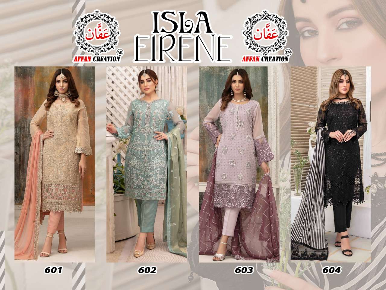 Affan Creation Isla Eirene Wholesale Pakistani Concept Salwar Kameez