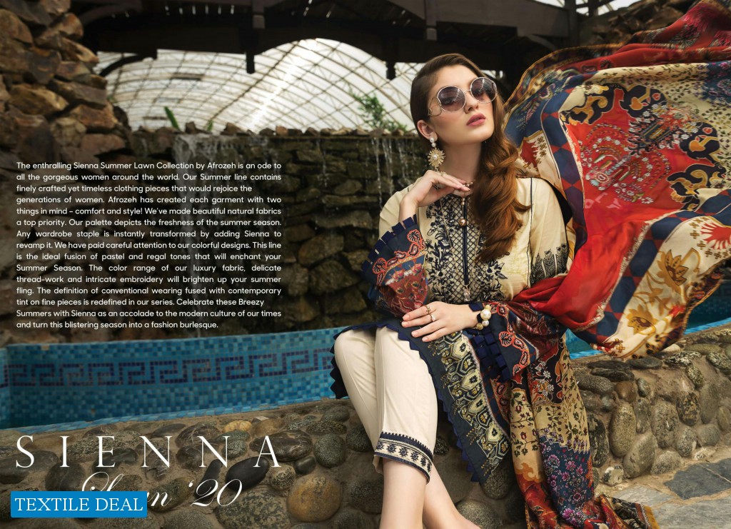 Afrozeh Sienna Lawn 20 Wholesale Original Pakistani Dress