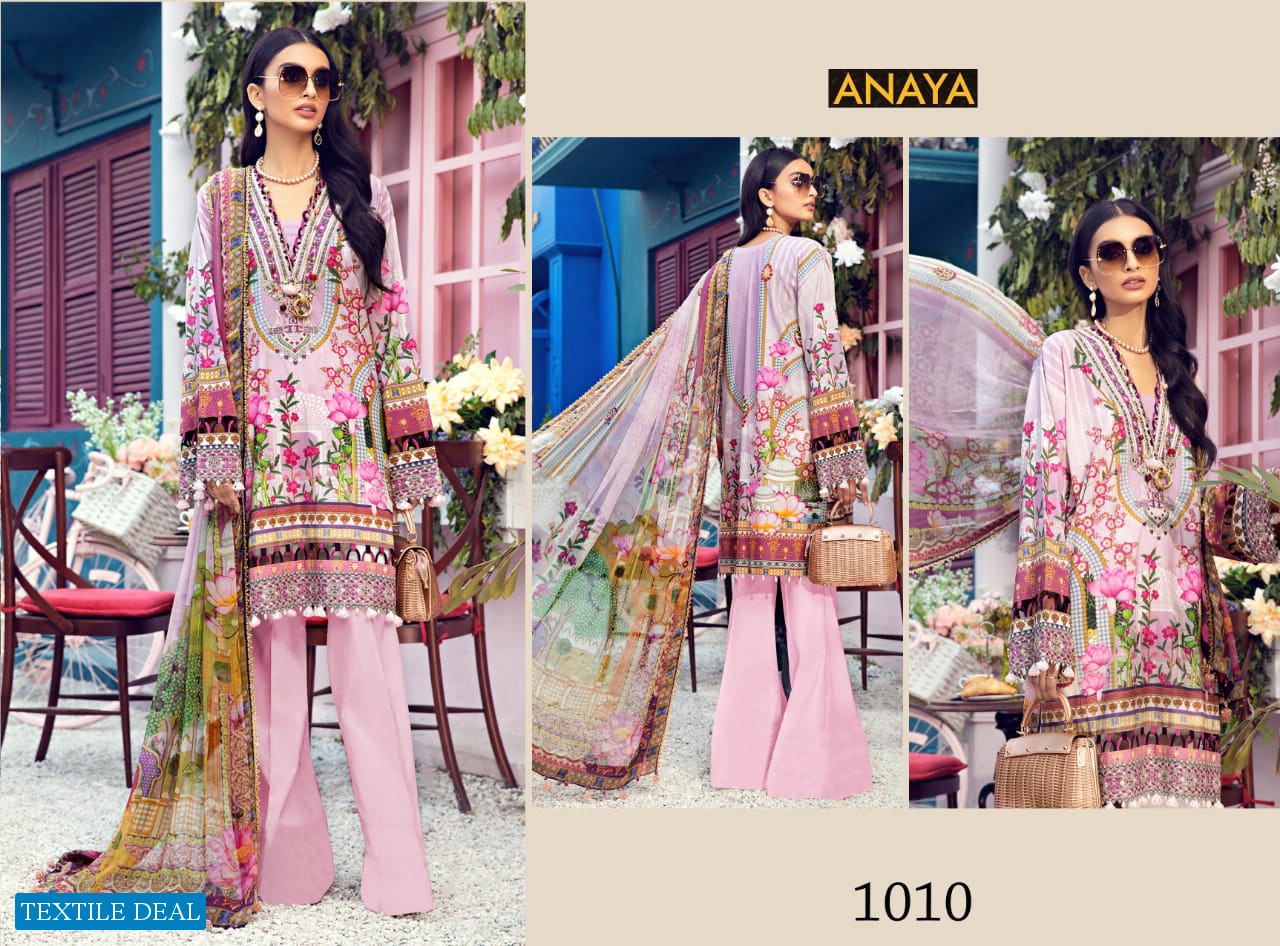 Agha Noor Anaya Jaam Satin Cotton Karachi Style Dress Material