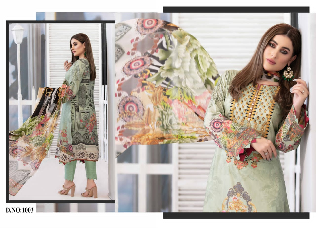 Agha Noor Sybil Wholesale Pure Lawn Dress Material