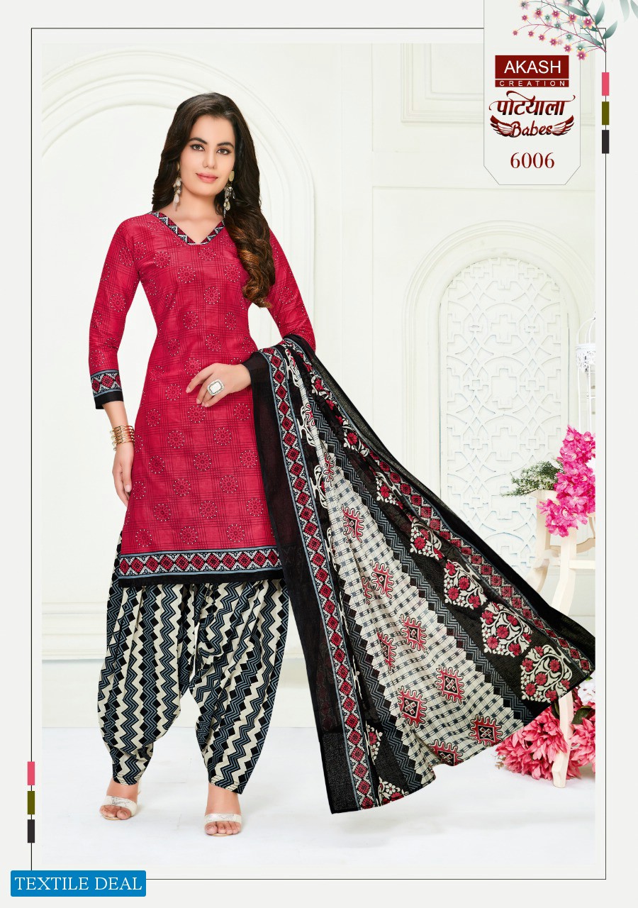 Akash Patiyala Babes Vol-6 Wholesale Shopping Printed Dress Material