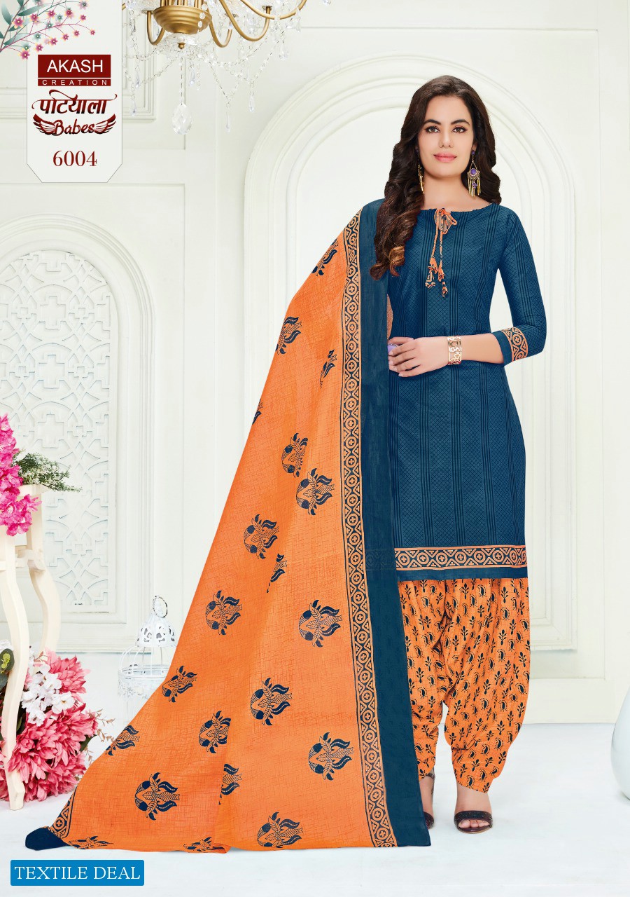 Akash Patiyala Babes Vol-6 Wholesale Shopping Printed Dress Material