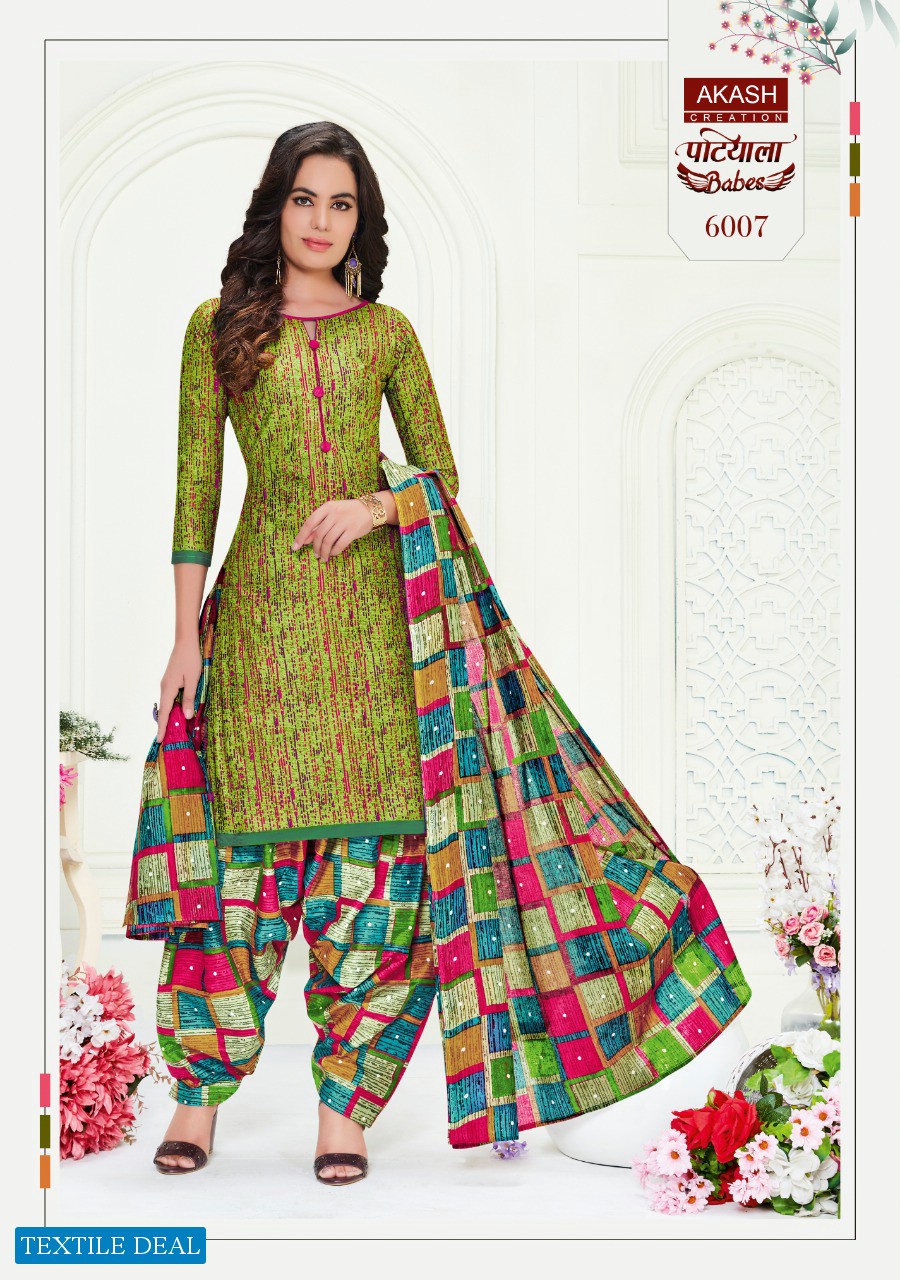 Akash Patiyala Babes Vol-6 Wholesale Shopping Printed Dress Material