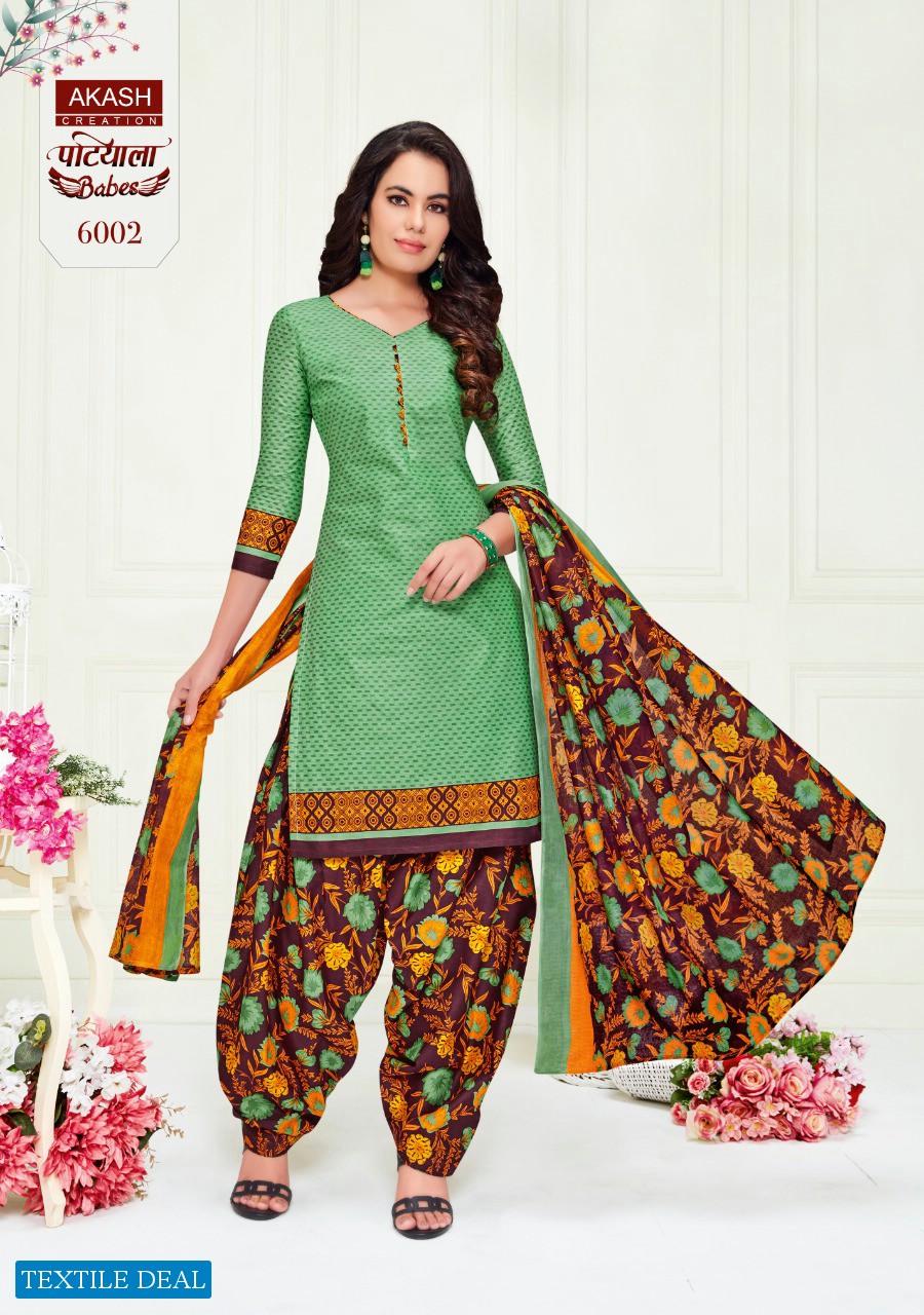 Akash Patiyala Babes Vol-6 Wholesale Shopping Printed Dress Material