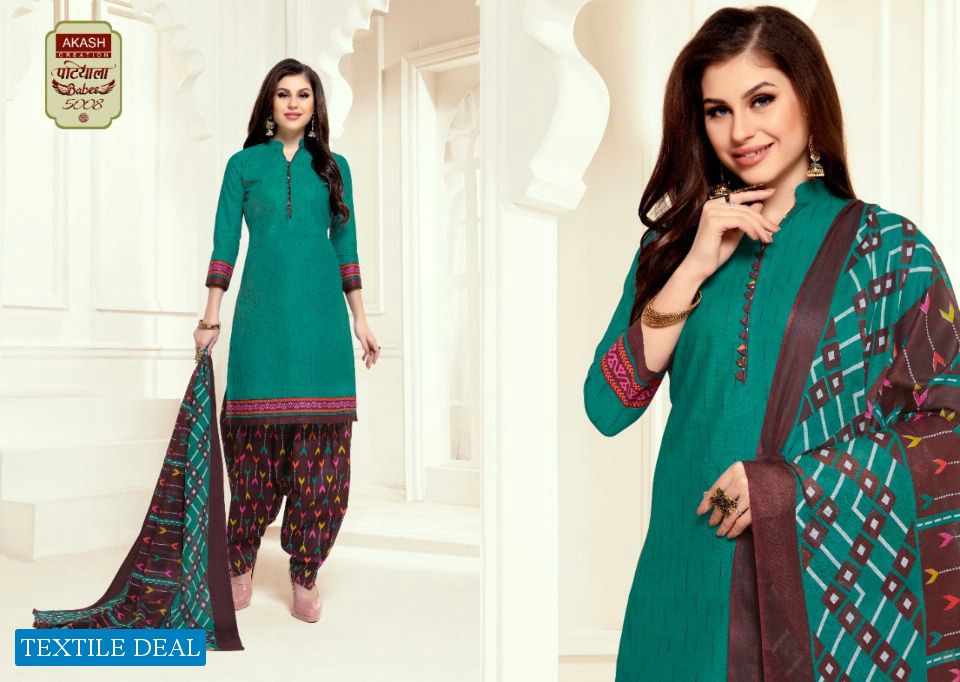 Akash Patiyala babes Vol-5 Online Shopping Patiyala Printed Dress Material