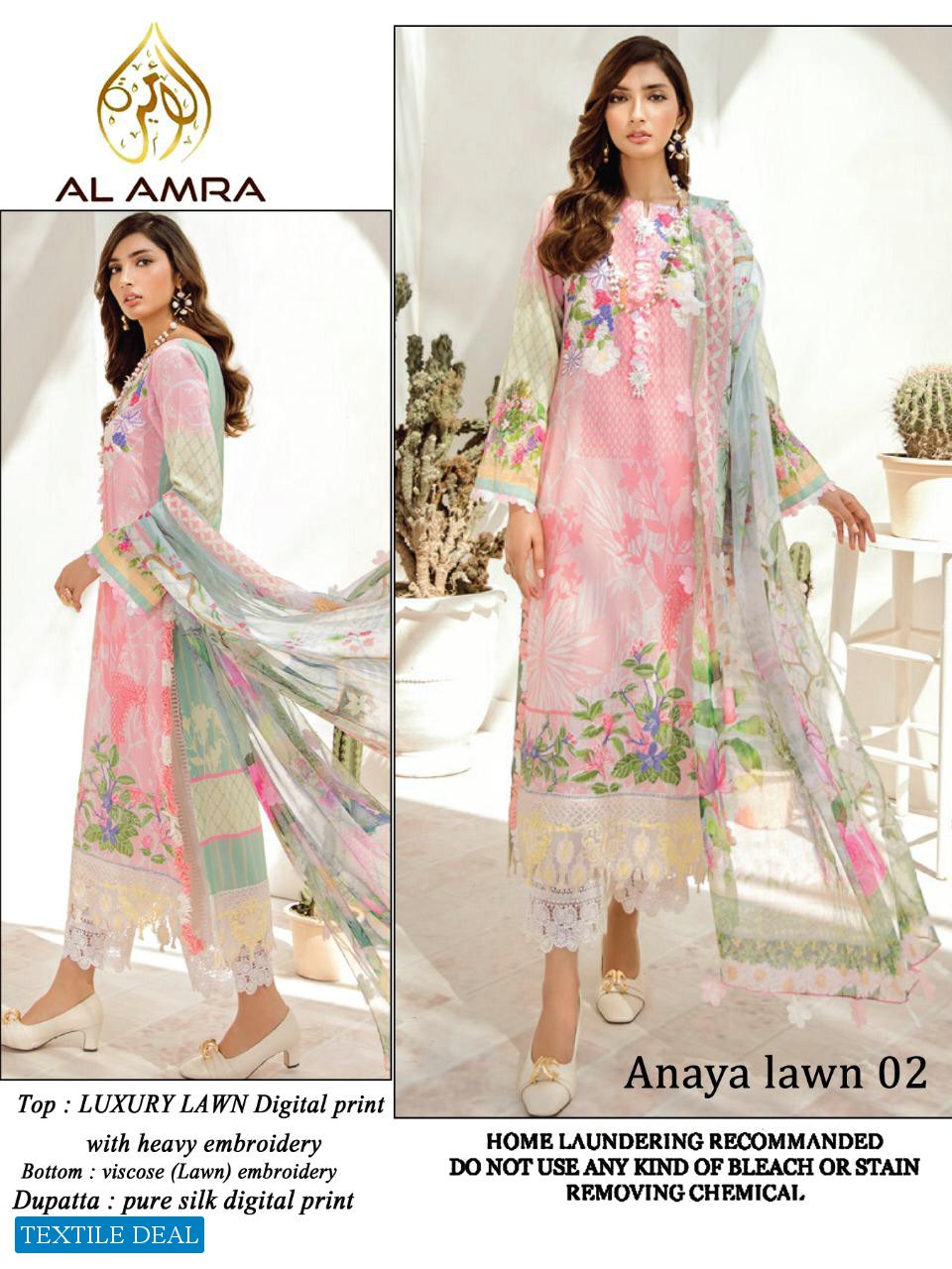 Al Amra Anaya Lawn Vol-1 Wholesale pakistani Concept Dress