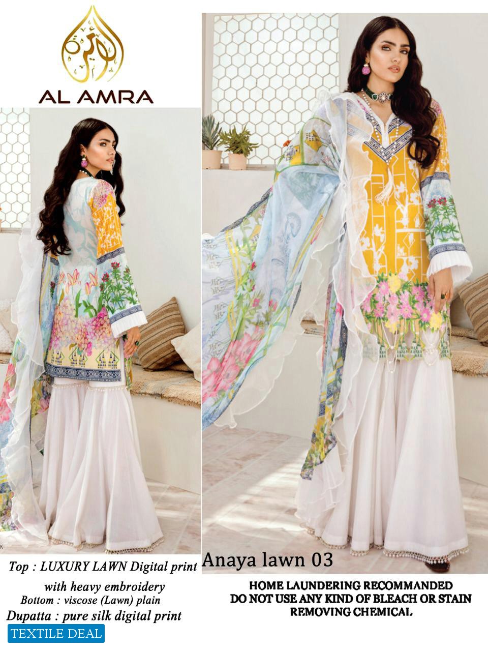 Al Amra Anaya Lawn Vol-1 Wholesale pakistani Concept Dress
