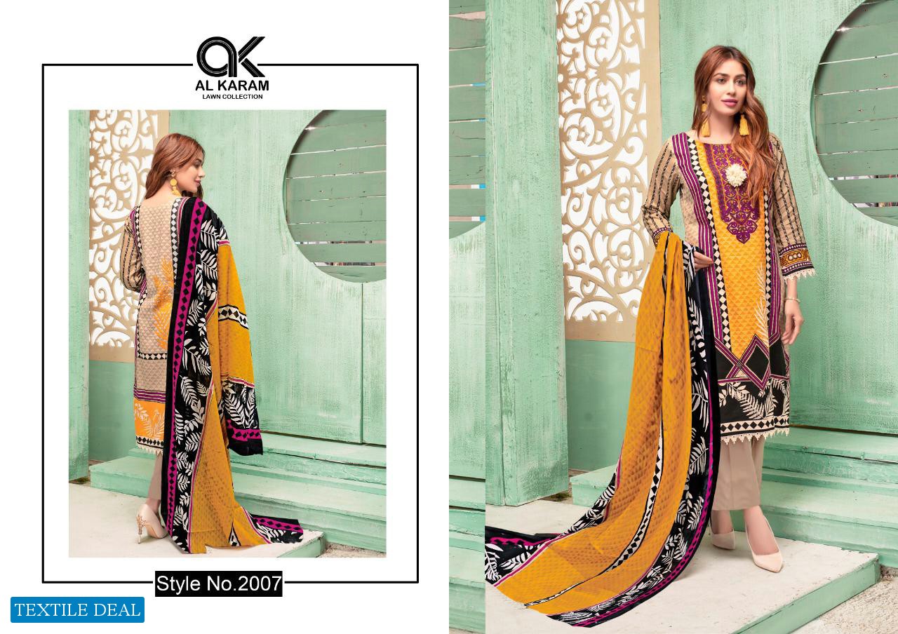 Al Karam Kesariya Vol-2 Wholesale Cambric print Dress Material