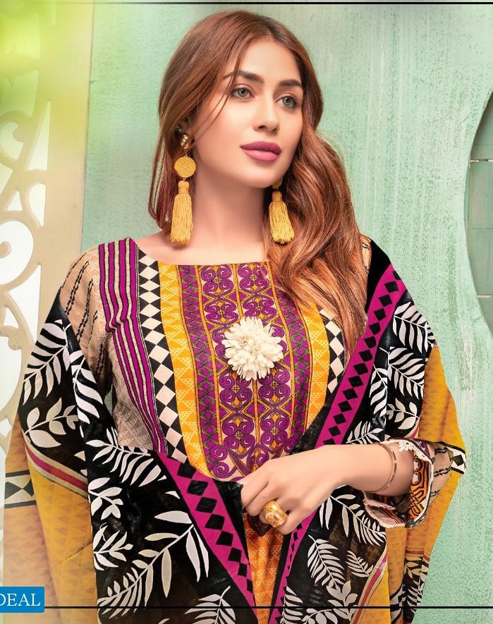 Al Karam Kesariya Vol-2 Wholesale Cambric print Dress Material