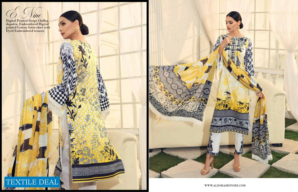 Al Zohaib Sunshine Bloom Wholesale Cotton Silk Pakistani Dress Material