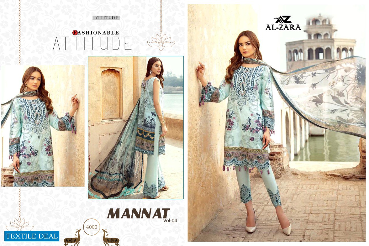 Al-zara Mannat Vol-4 Wholesale Pakistani Concept Dress