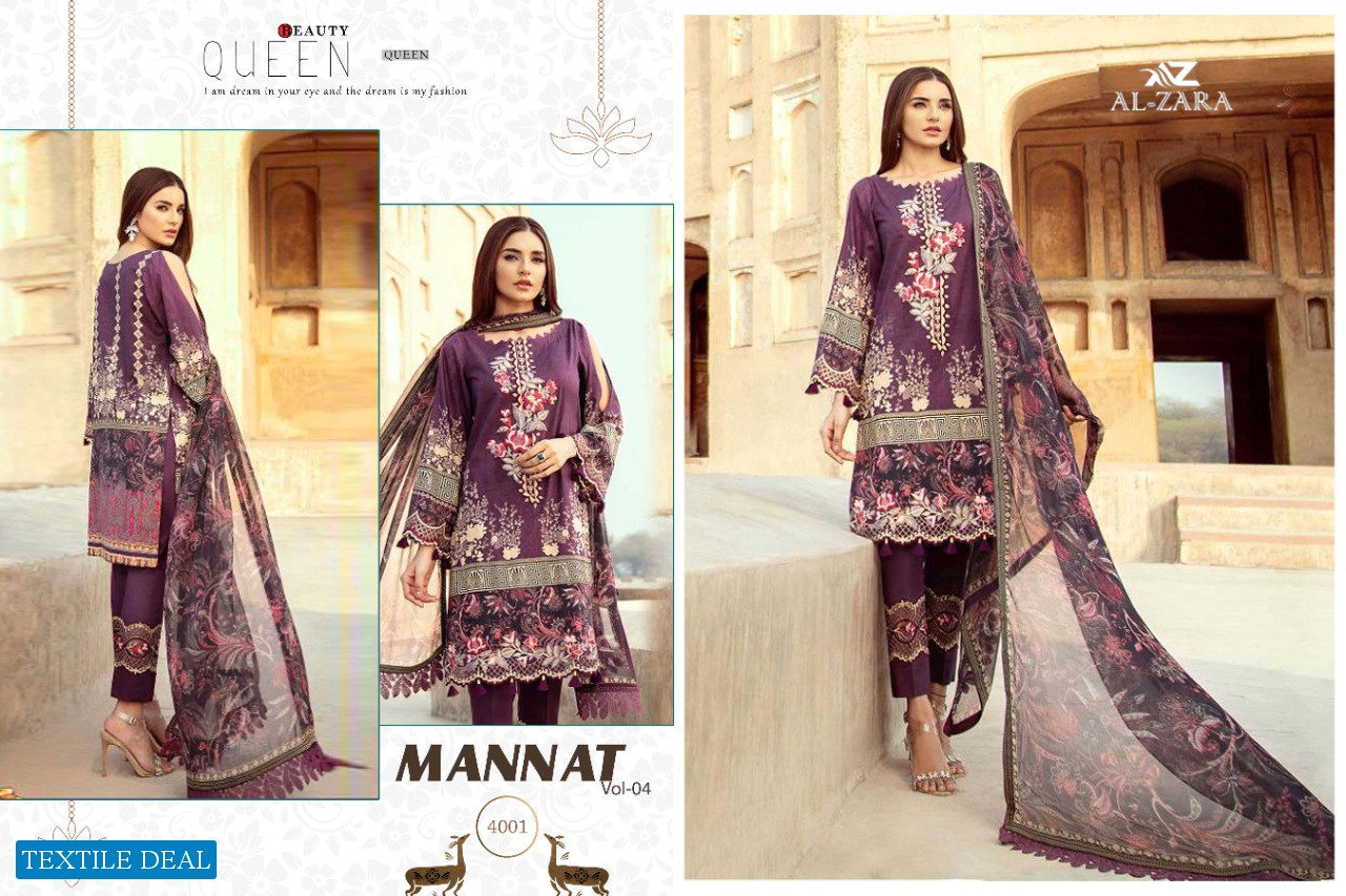 Al-zara Mannat Vol-4 Wholesale Pakistani Concept Dress