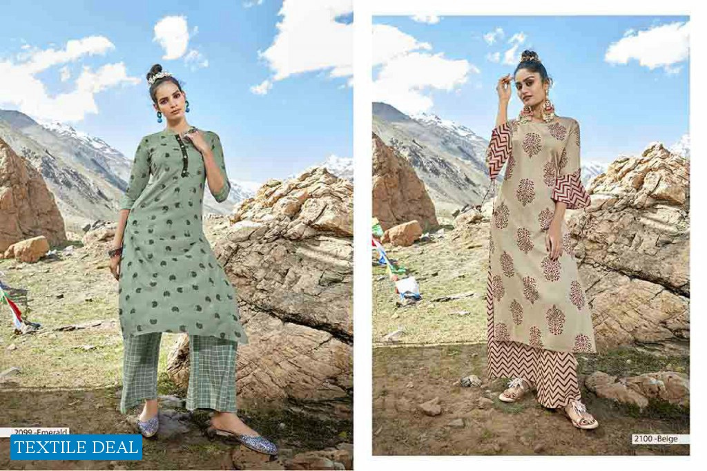 Alena Saffron Wholesale Ready Made Long Kurtis