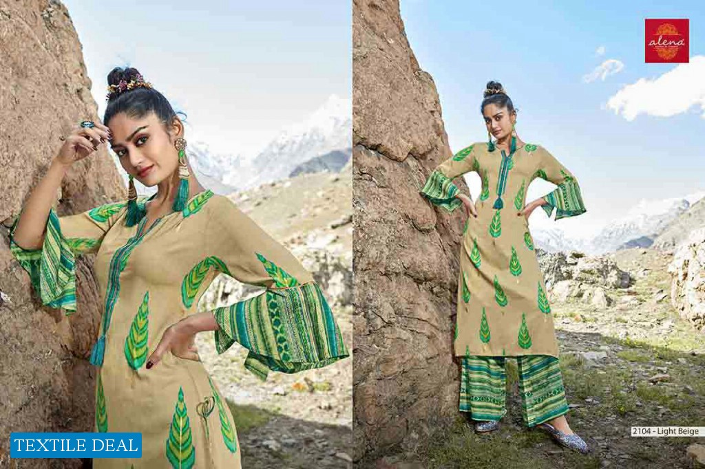 Alena Saffron Wholesale Ready Made Long Kurtis