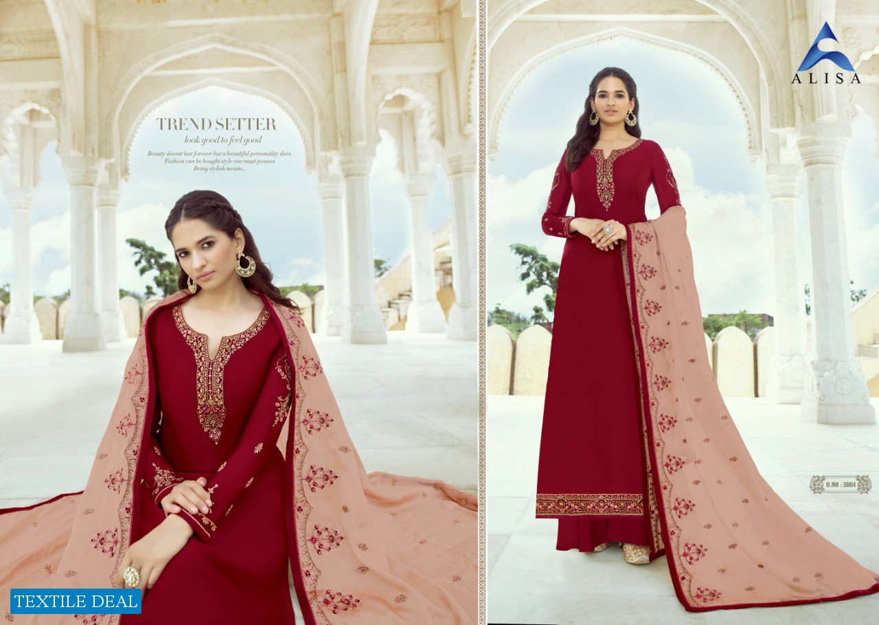 Alisa Sanchi Wholesale Straight Long Plazzo Salwar Kameez