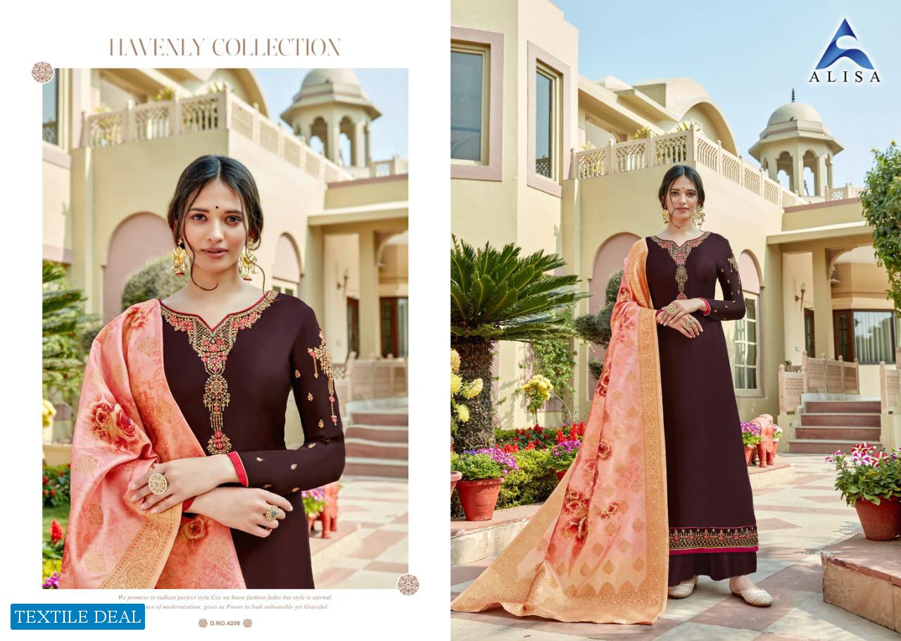 Alisa Suhan Vol-4 Wholesale Shopping Jacquard Dupatta Salwar Kameez