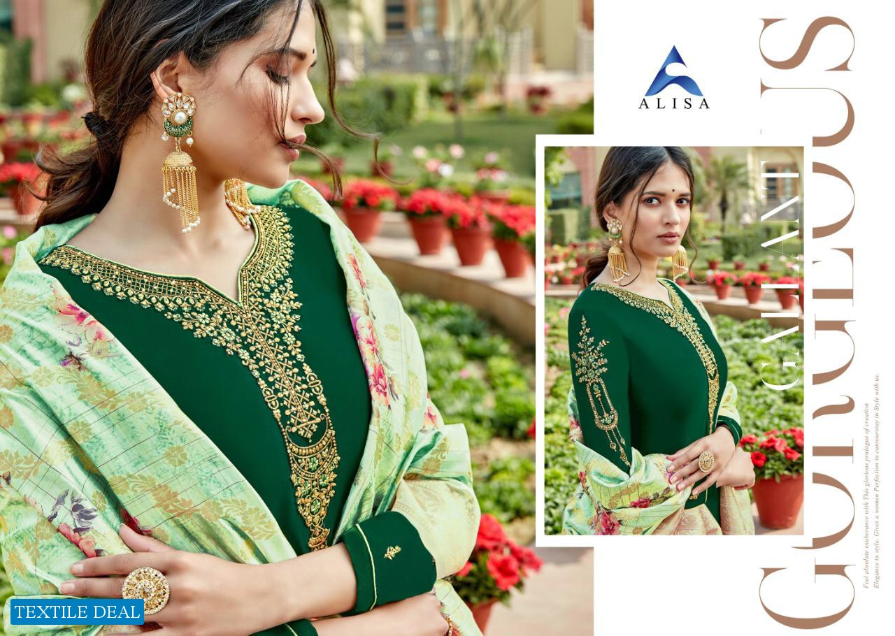 Alisa Suhan Vol-4 Wholesale Shopping Jacquard Dupatta Salwar Kameez