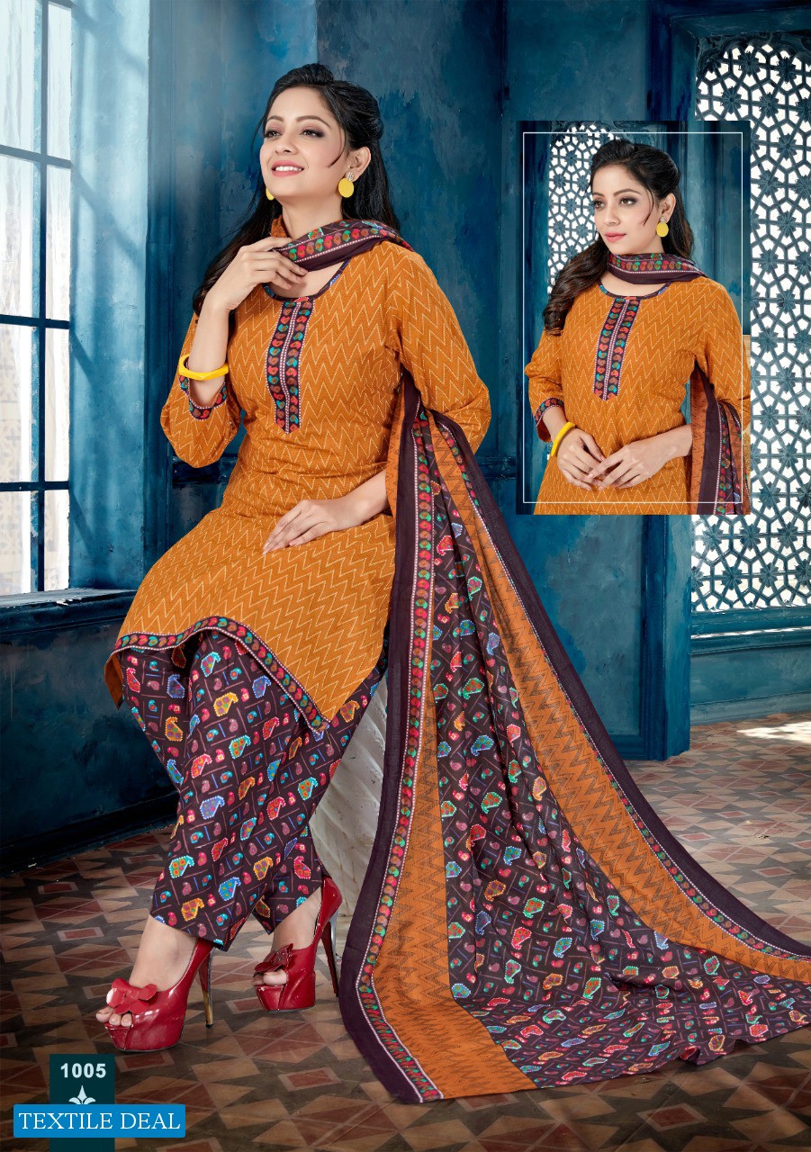 Alishka Kia Ready Made Printed Dress Material