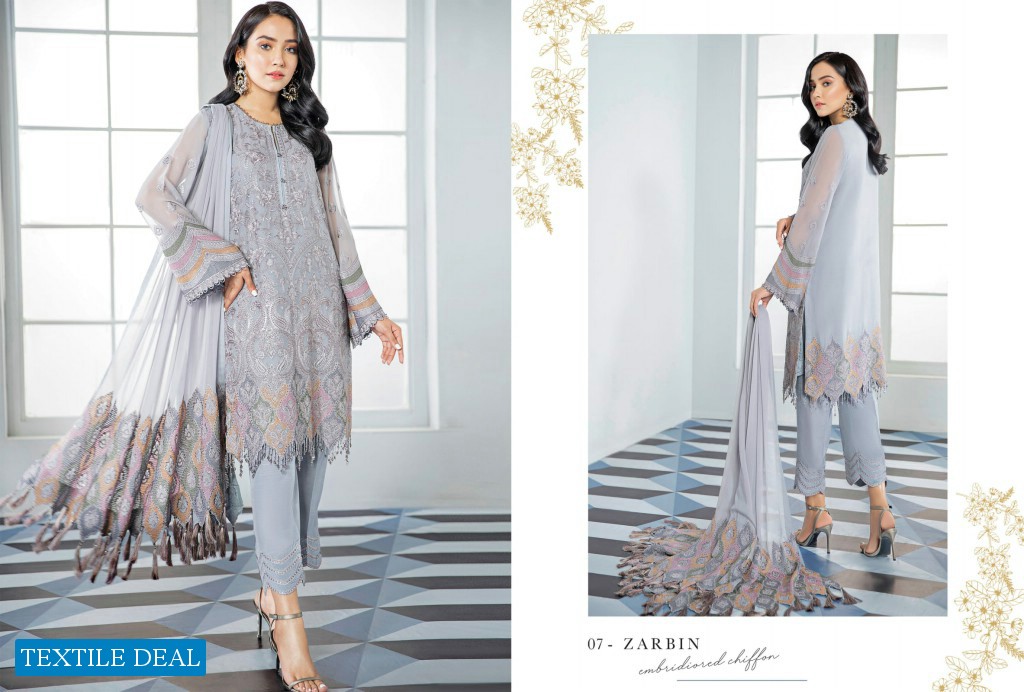 Alizeh Vol-3 Embroidered Chiffon Collection Wholesale Pakistani Catalog