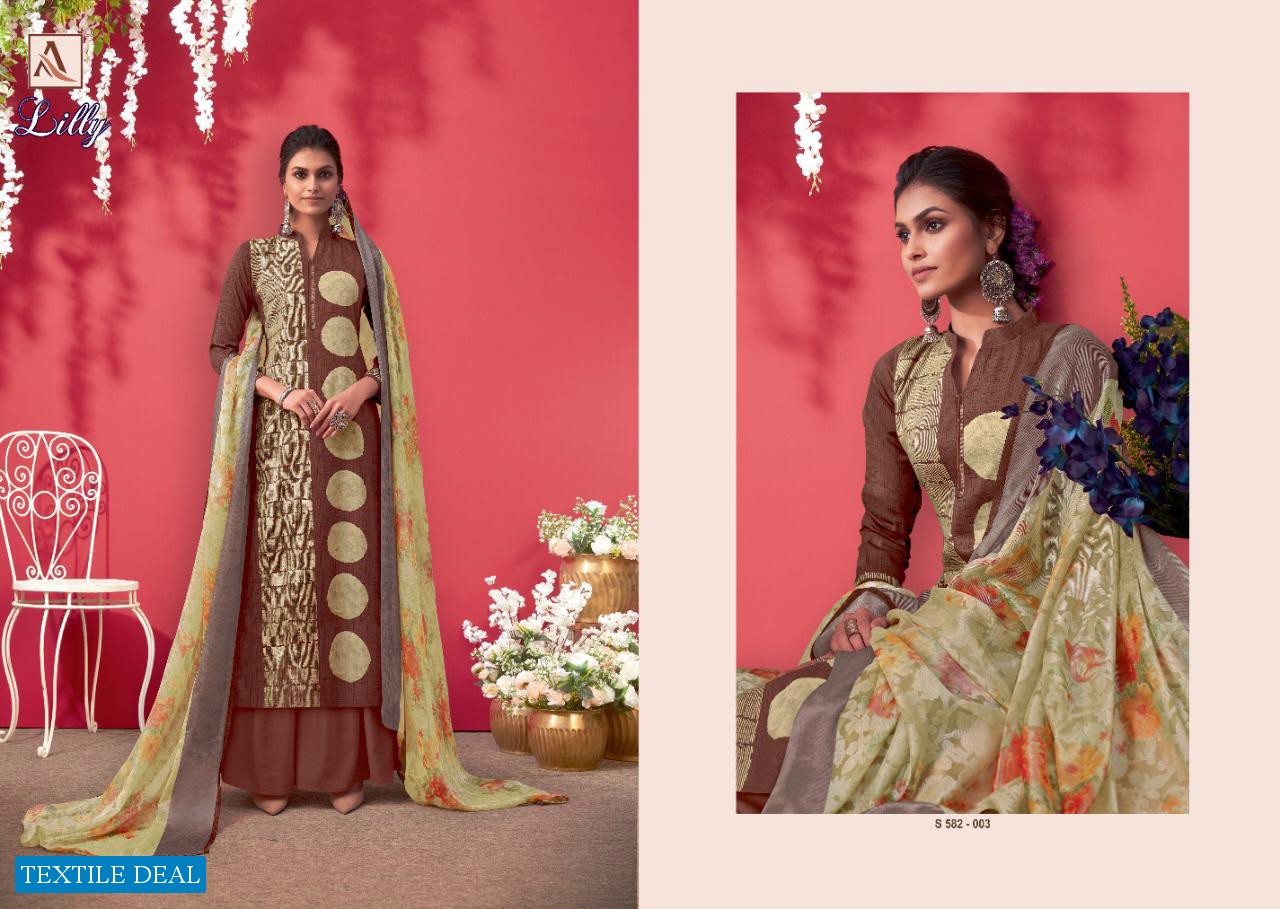 Alok Lilly Wholesale Shopping Pure Zam Cotton Digital Style Dress Material