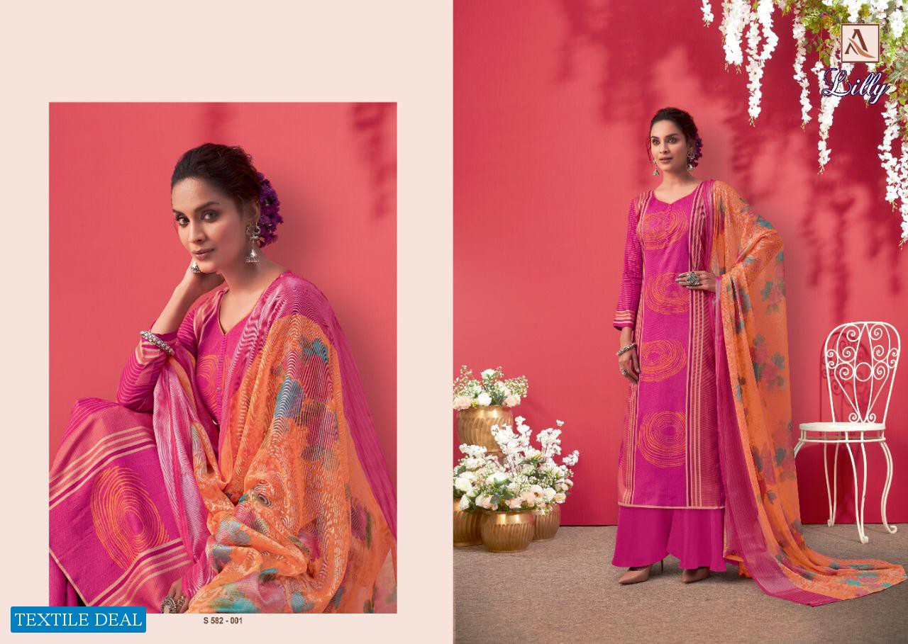 Alok Lilly Wholesale Shopping Pure Zam Cotton Digital Style Dress Material