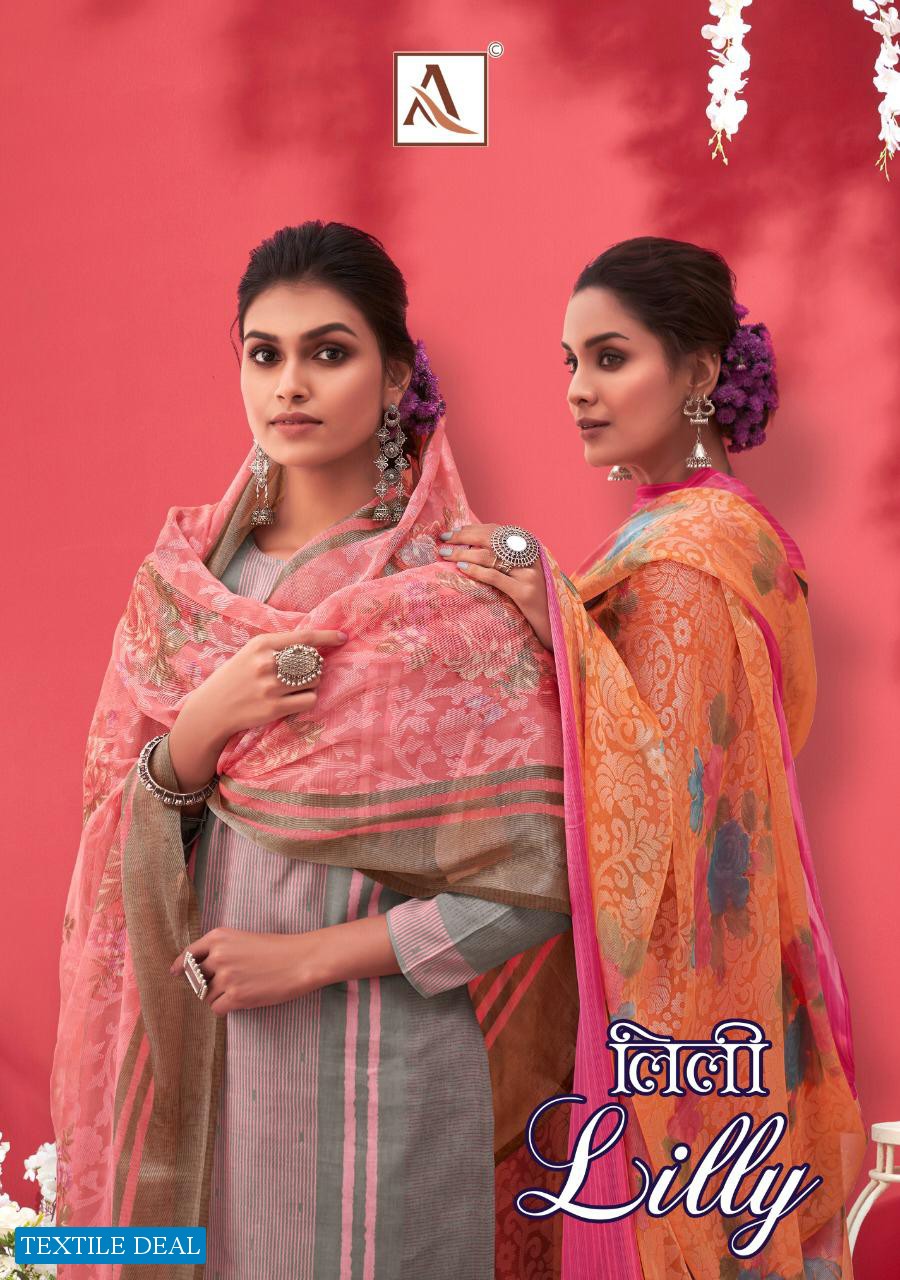 Alok Lilly Wholesale Shopping Pure Zam Cotton Digital Style Dress Material