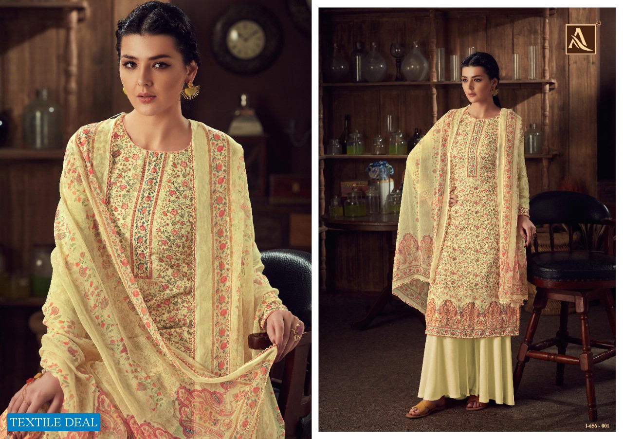 Alok Mythili Wholesale Pure Wool Pashmina Winter Dress Material