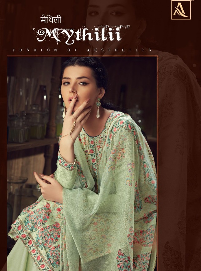 Alok Mythili Wholesale Pure Wool Pashmina Winter Dress Material