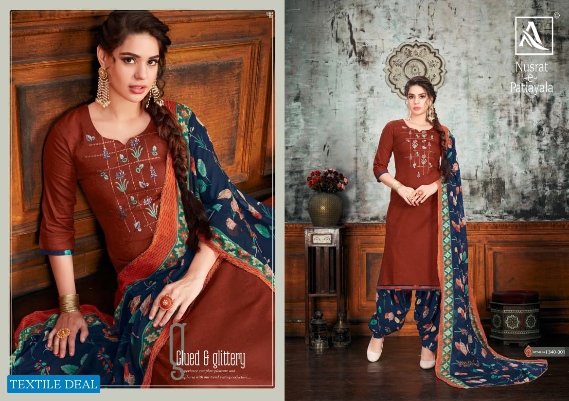 Alok Nusrat-E-Patiyala Wholesale Dress Material