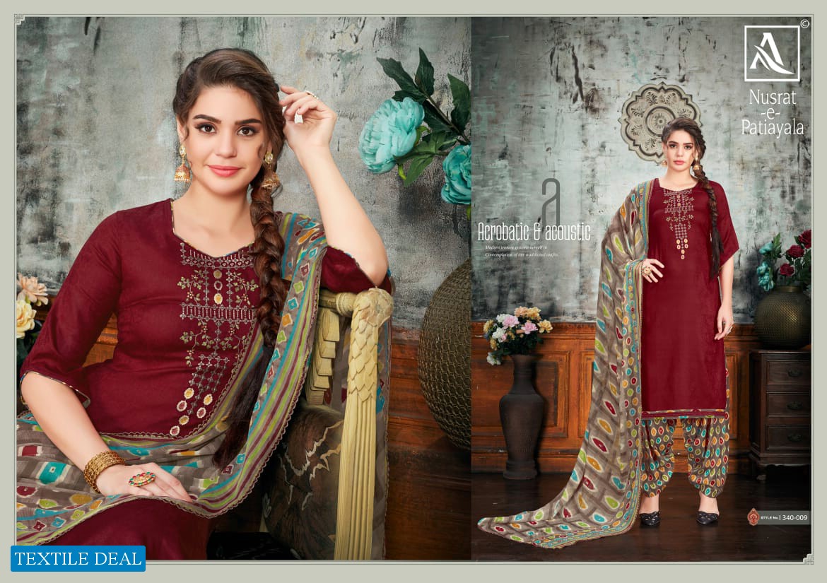 Alok Nusrat-E-Patiyala Wholesale Dress Material