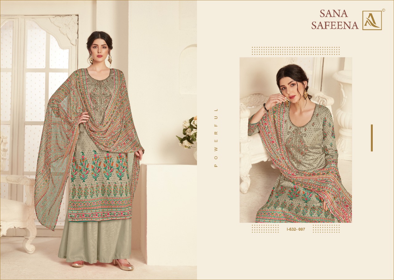 Alok Sana Safeena Wholesale Shopping Embroidered Dress Material