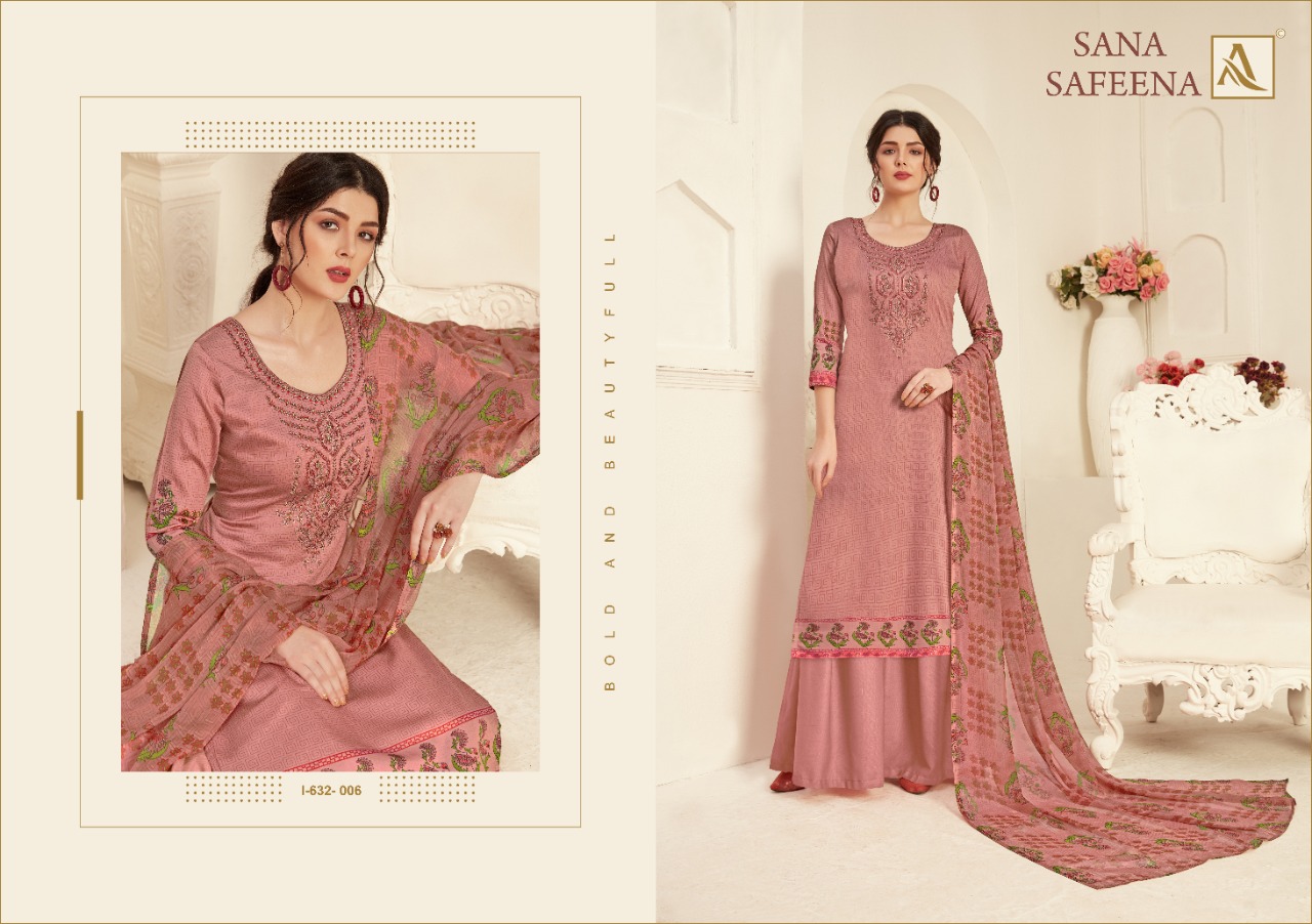 Alok Sana Safeena Wholesale Shopping Embroidered Dress Material