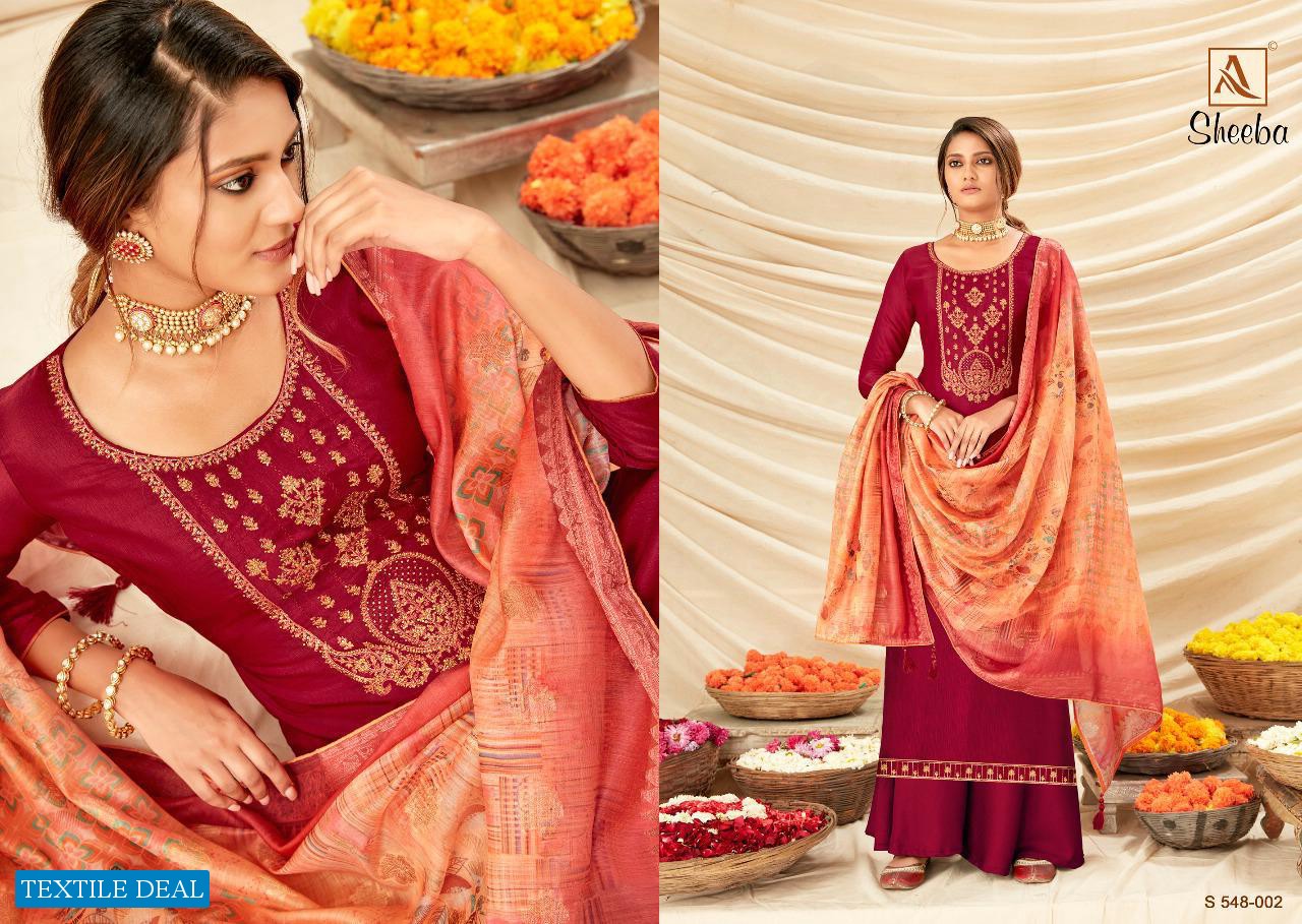 Alok Sheeba Wholesale Satin Dress Material