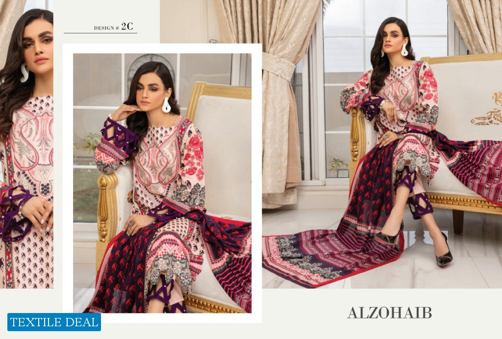 Alzohaib Anum Lawn Vol-1 2021 Wholesale Lawn Printed Pakistani Dress