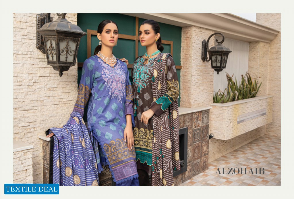 Alzohaib Anum Lawn Vol-1 2021 Wholesale Lawn Printed Pakistani Dress