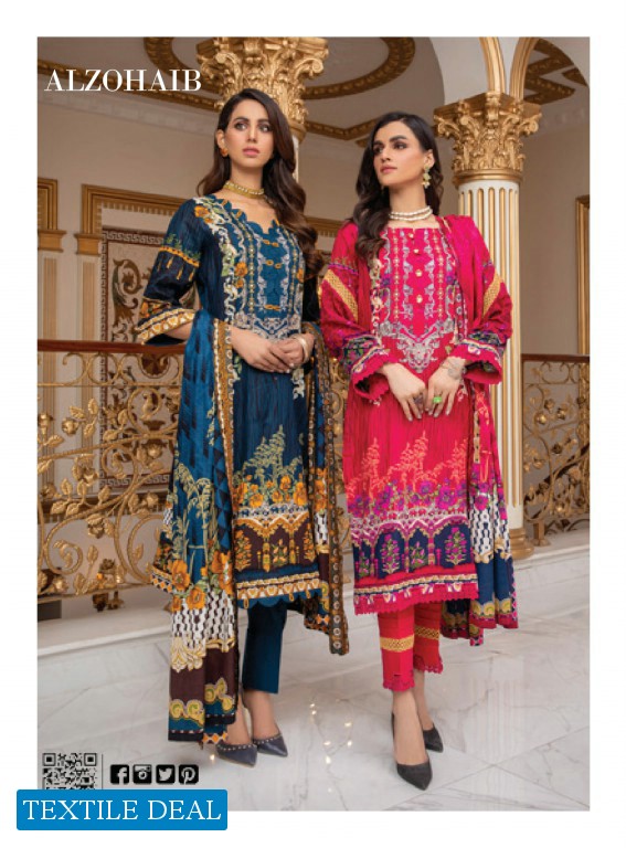Alzohaib Anum Lawn Vol-1 2021 Wholesale Lawn Printed Pakistani Dress