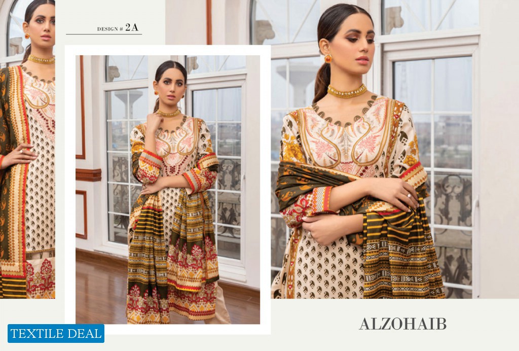 Alzohaib Anum Lawn Vol-1 2021 Wholesale Lawn Printed Pakistani Dress