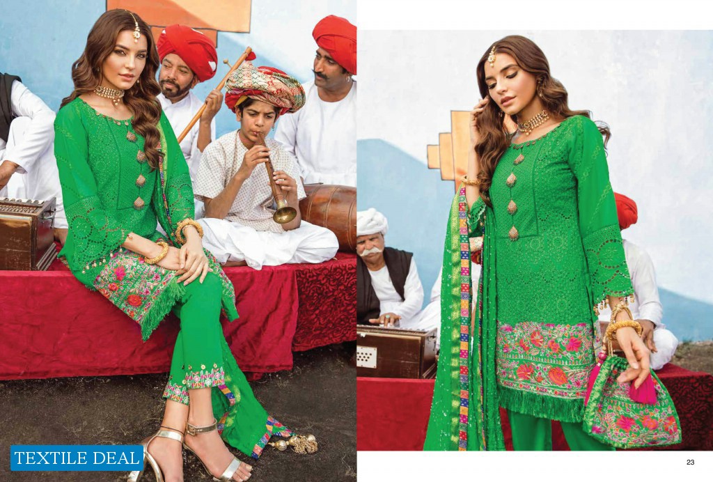 Alzohaib Bandhani Jaipuri Collection Branded Pakistani Suits Wholesale