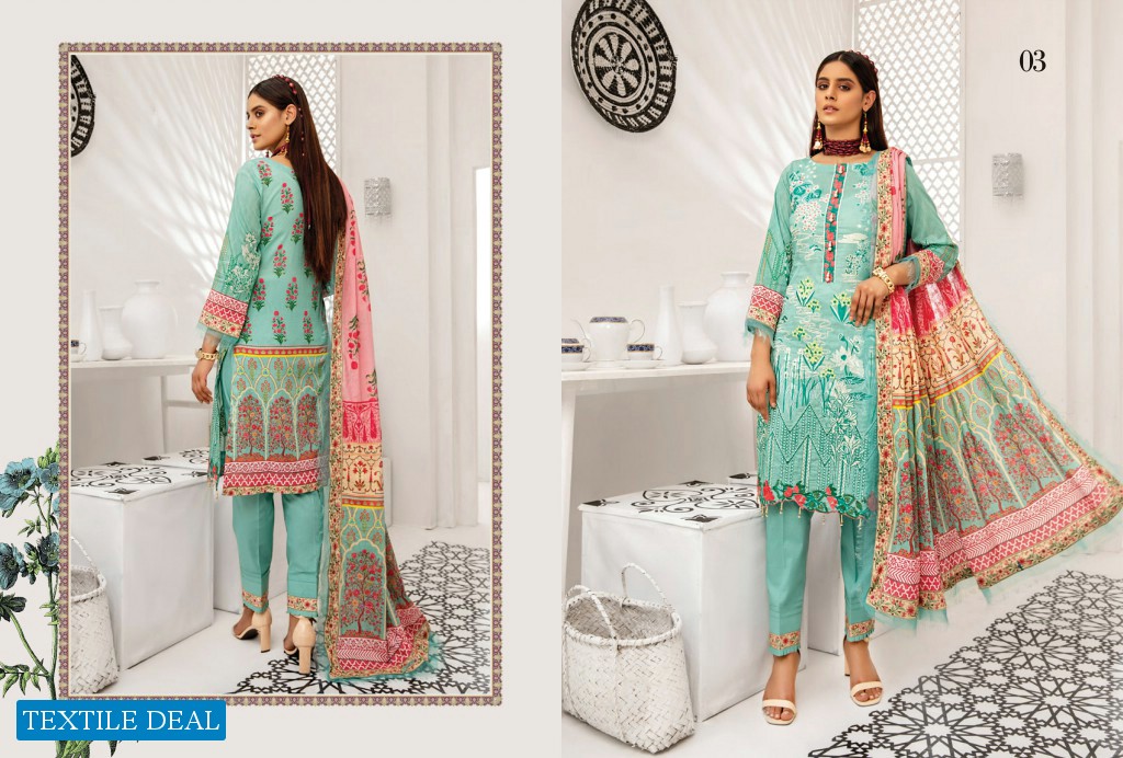 Alzohaib Coco Digital Embroidered Lawn Collection Branded Pakistani Dress