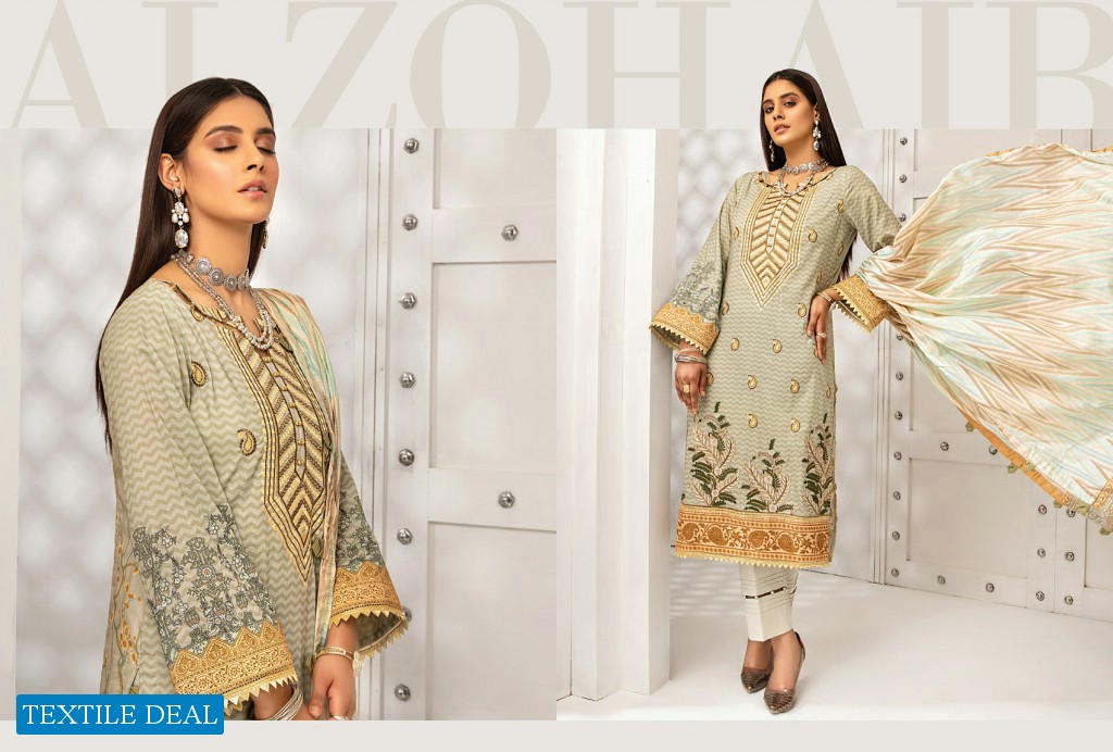 Alzohaib Coco Digital Embroidered Lawn Collection Branded Pakistani Dress