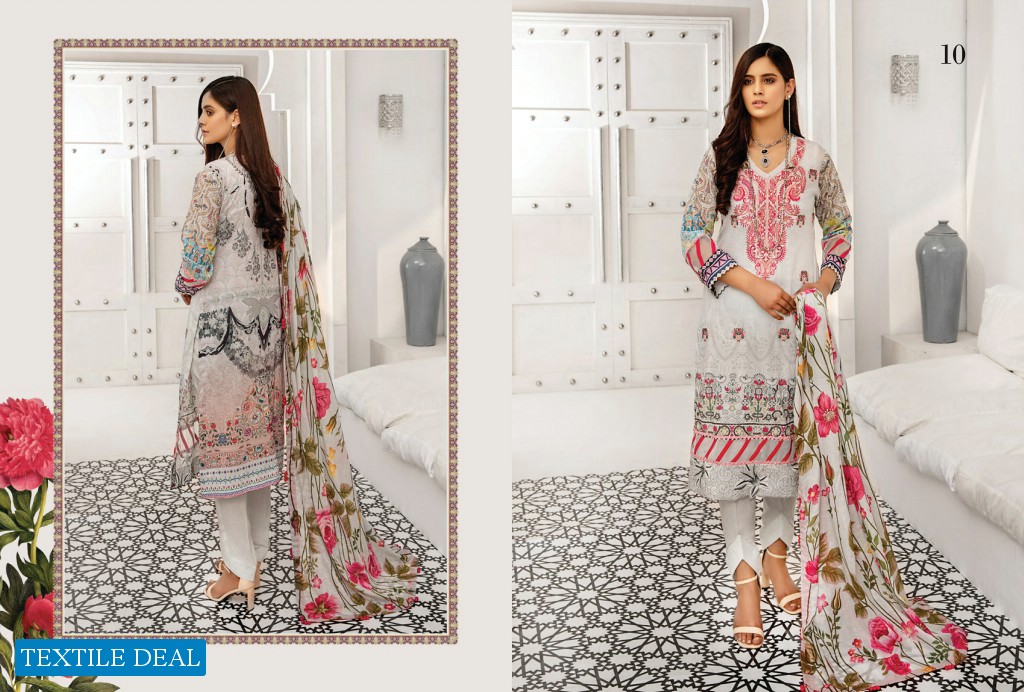 Alzohaib Coco Digital Embroidered Lawn Collection Branded Pakistani Dress