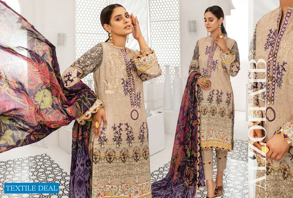 Alzohaib Coco Digital Embroidered Lawn Collection Branded Pakistani Dress